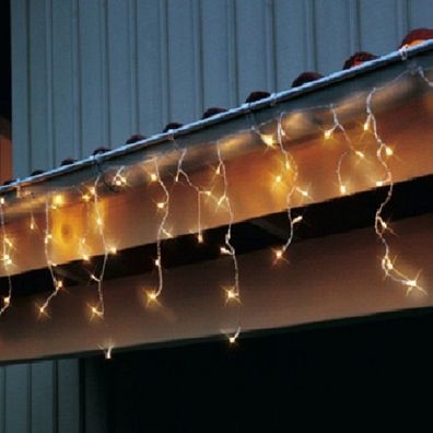 LED Eisregen Lichterkette 144er warmweiß / transparent Best Season 499-56