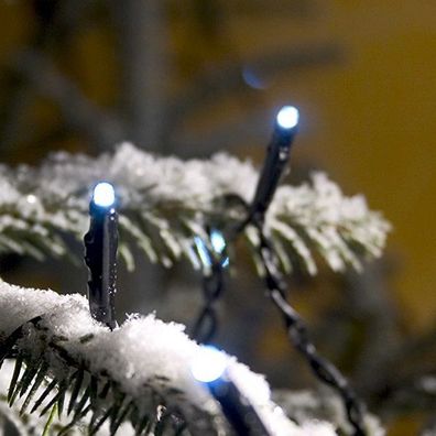 Micro LED Lichterkette 24er kaltweiß 11,5m Blitzeffekt außen Konstsmide 3621-140