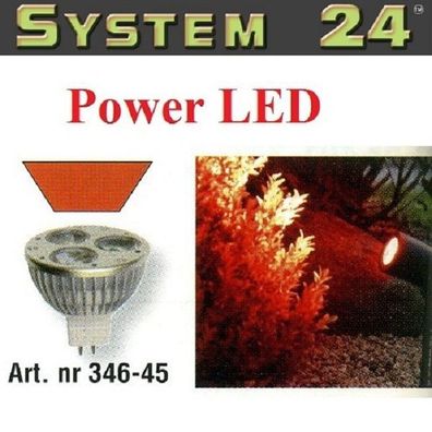 System 24 Power LED rot 3x1W GU5,3 24V 346-45