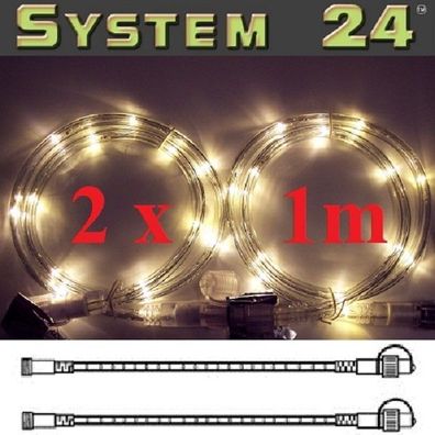 System 24 LED Lichtschlauch 2x1m extra warmweiß 491-30 außen