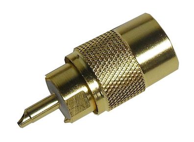 PL 259 Stecker in Goldoptik 9mm für RG-213-U