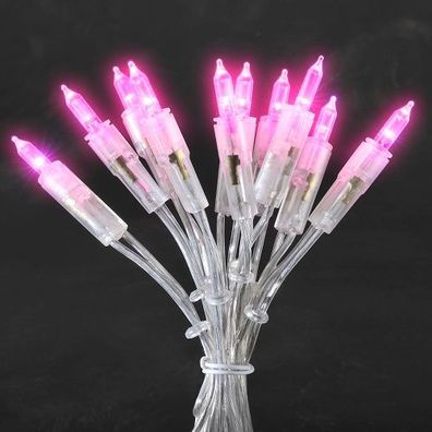 LED Mini-Lichterkette 35er rosa 5,10m Konstsmide 6302-343
