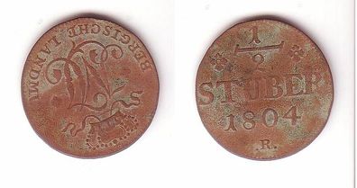 1/2 Stuber Bergische Landmünze 1804 R