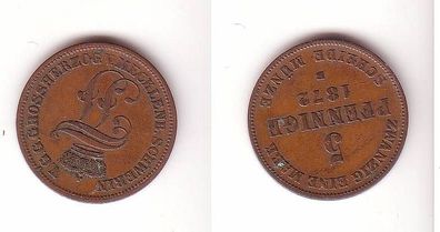5 Pfennig Kupfer Münze Mecklenburg Schwerin 1872 B