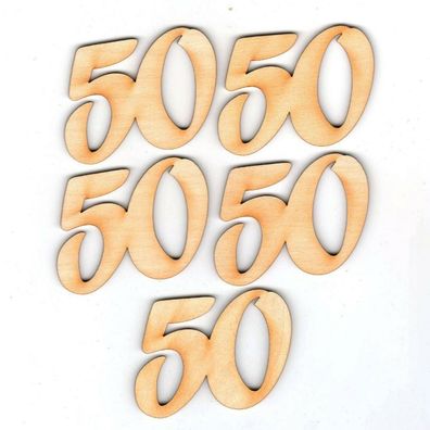 50 Geburtstag oder Hochzeitstag Tischdeko Geschenk in 5cm 5 Stück Streuteil