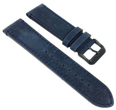 Adora Nautic Farbenspiel AN2139 ? Uhrenarmband 22mm blau Lederband