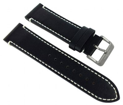 Adora Nautic > Uhrenarmband 24mm Leder schwarz > AN2152 AN2153