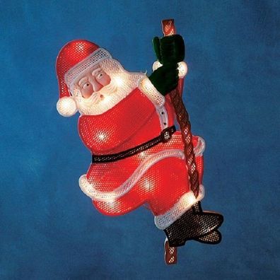 LED Fensterbild Fenstersilhouette kletternder Weihnachtsmann Konstsmide 2856-010