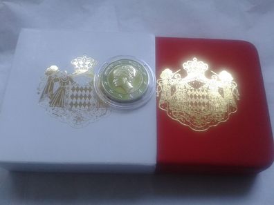 Original 2 euro 2007 Monaco Grace Kelly Gracia Patrizia im Etui + Umverpackung