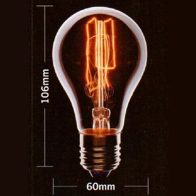 E27 Rustik Glühfaden Leuchtmittel Birnenform Kupferdraht 2100K 40W 691-040