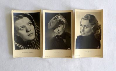 3 Schauspieler Foto AK Heidemarie Hatheyer Käthe Gold Heli Finkenzeller