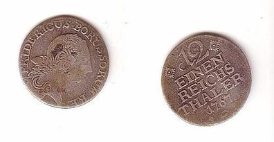 1/12 Taler Silber Münze Preussen 1767
