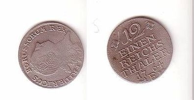 1/12 Taler Silber Münze Preussen 1764 E