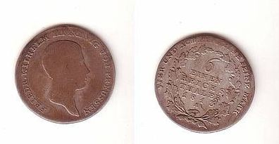 1/6 Taler Silber Münze Preussen 1813 A