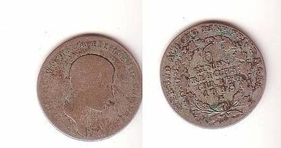 1/6 Taler Silber Münze Preussen 1813 A s/ ss
