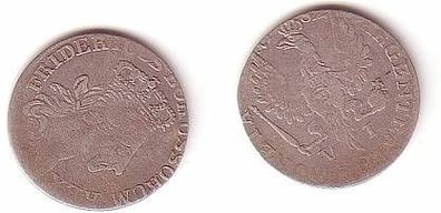 6 Gröscher Silber Münze Preussen Brandenburg 1782 E