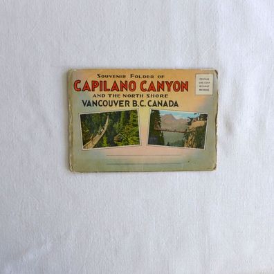 Leporello 18 Ansichten Souvenir Folder of Capilano Canyon North Vancouver Kanada