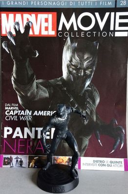 MARVEL MOVIE Collection #28 Black Panther Figurine (Captain America Civil War) ital.
