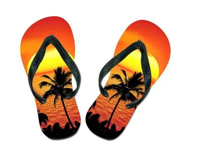 Flip Flops Sonnenuntergang - Palme