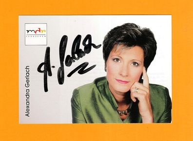 Alexandra Gerlach(Moderatorin MDR) - persönlich signierte Autogrammkarte