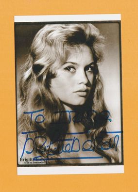 Brigitte Bardot ( französische Schauspielerin ) persönlich signiert