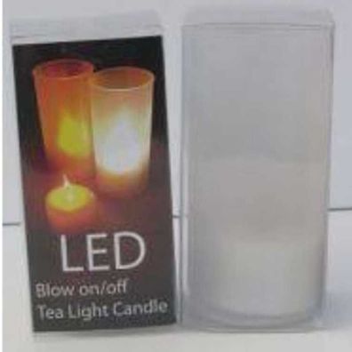 LED-Teelichthalter mit gelbem LED-Teelicht