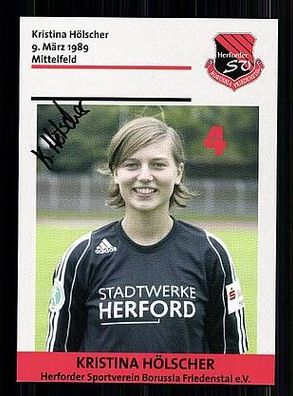 Kristina Hölscher Herforder SV Autogrammkarte Original Signiert + A49446