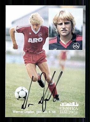 Werner Dreßel 1. FC Nürnberg 1982-83 Autogrammkarte + A49864