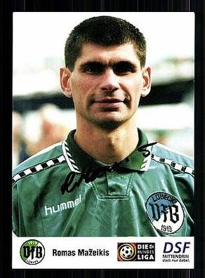 Roman Mazeikis VFB Lübeck 1996-97 Autogrammkarte + A49454