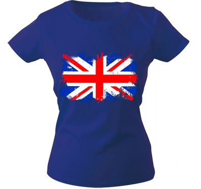 Girly-Shirt mit Print Flagge Fahne Union Jack Großbritannien G12122 Gr. Royal / M