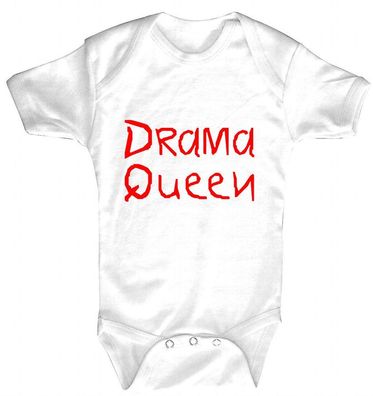 Babystrampler mit Print – Drama Queen – 08328 weiß - 12-18 Monate