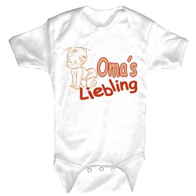 Babystrampler mit Print – Opa´s Liebling - 08301 versch. Farben Gr. weiß / 18-24