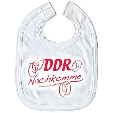 Baby-Lätzchen mit Druckmotiv - DDR Nachkomme - 07031 weiß