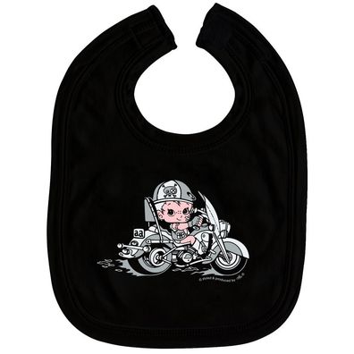 Babylätzchen mit Print - Biker Junge Boy - 07000 schwarz