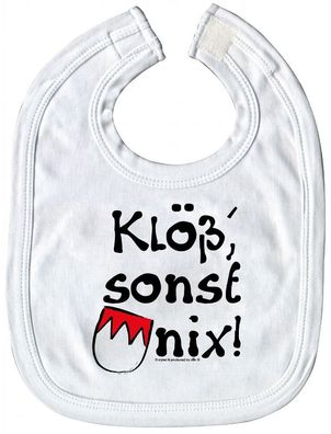 Babylätzchen mit Print - Klöß´sonst nix - 08448 weiß