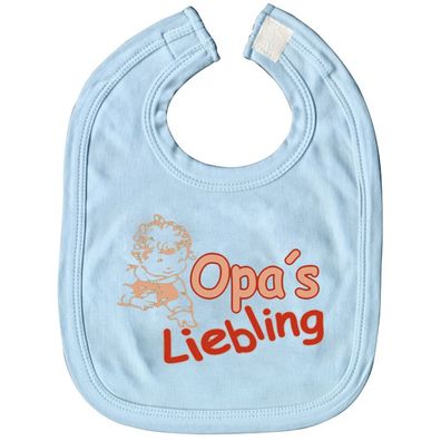 Babylätzchen mit Print - Opa´s Liebling - 08401 hellblau