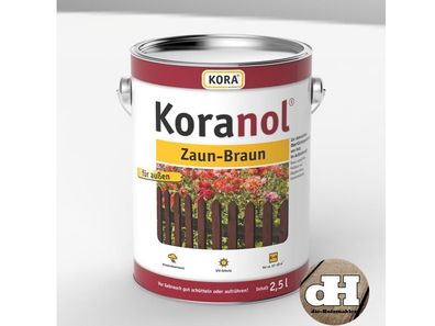 Zaun Braun Koranol , Lasur, Holzschutz, Profi 2,5 Liter 11,60€ / l
