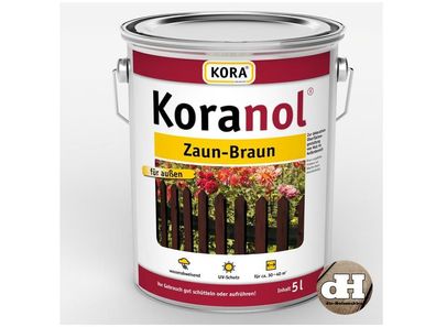 Zaun Braun Koranol , Lasur, Holzschutz, Profi 5 Liter 10,00 € / l