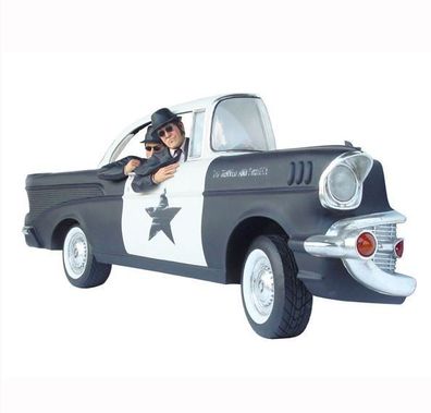 Blues Brothers im Polizeiauto Jake Blues Bruder Elwood Figuren Figur Car Statue Deko