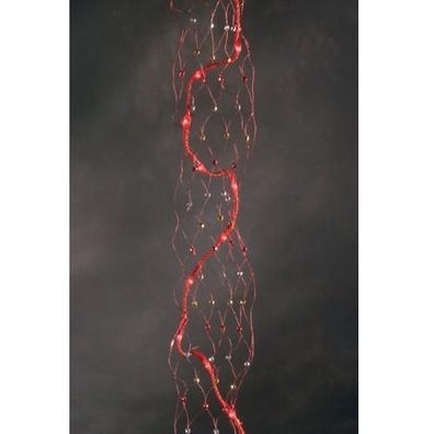 Deko Lichternetz rot 60 Lampen klar 270x10cm innen Konstsmide 1344-550