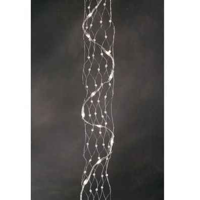 Deko Lichternetz silber 60 Lampen klar 270x10cm innen 1344-900