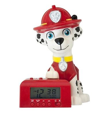 Paw Patrol Marshall Digital Wecker mit Nachtlicht LED Lamp Dog Fireman Feuerwehr