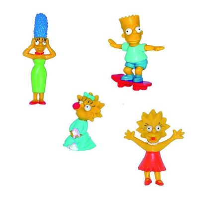 Simpsons Figuren Set Marge Bart Lisa Maggi Spielfigur Figure Torte Kuchen Deko