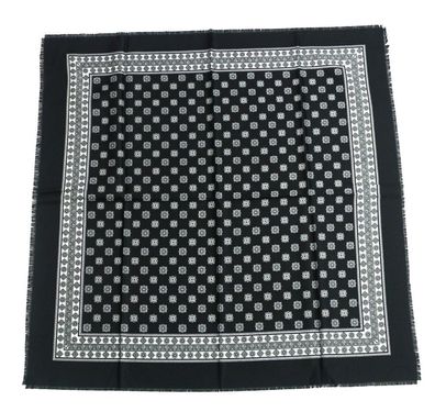 Trachtentuch schwarz grau Kravattenmuster Quadrate Kopftuch Manteltuch 70x70cm p
