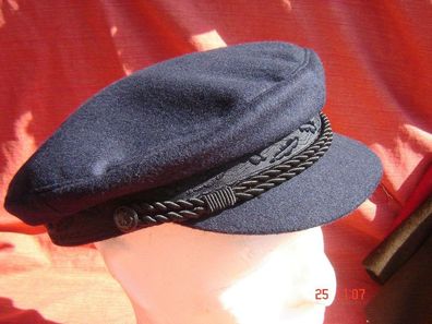Elbsegler Mütze Kapitänsmütze Tuch marine dunkelblau Schiffermütze Grö 53 oder 54 p