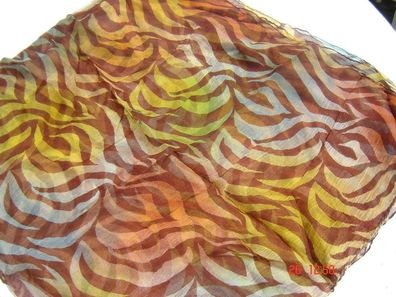 Chiffon Tuch softig weich und luftig leicht animalprint beige braun 101x105cm Z p