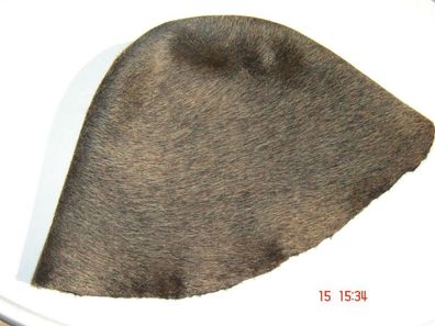 Hutstumpen Filz Modist Zubehör Stumpen schwarz mit Haaren beige und rot N1-7