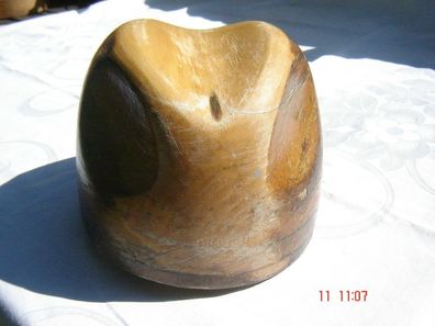 Holzform Form Holzkopf Holz wenig benützt unbeschädigt verfärbt hatblock 2206a