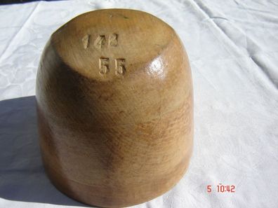 Holzform Hutform Holzkopf Damenhut Holz Trachten sehr wenig benützt hatblock 142