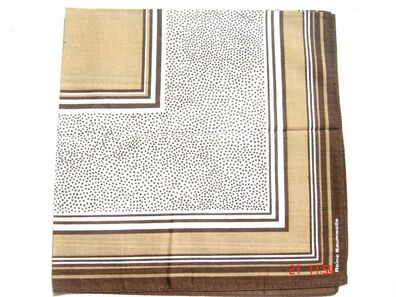 Trachtentuch Streifen Punkte beige braun Baumwolle 58x58cm Halstuch Nikituch Z p